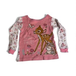 Disney Baby Pink Long Sleeve Tee with Bambi and Thumper 18M